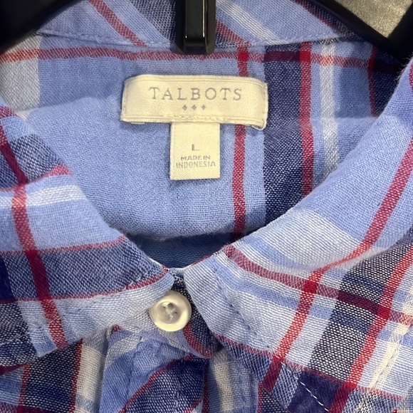 Talbots button down two patterned top - Picture 3 of 4